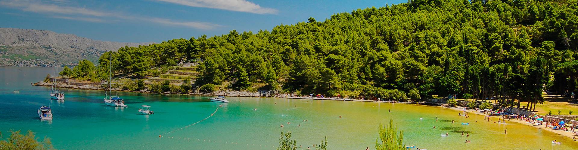 Golden beach and turquoise sea, Croatia